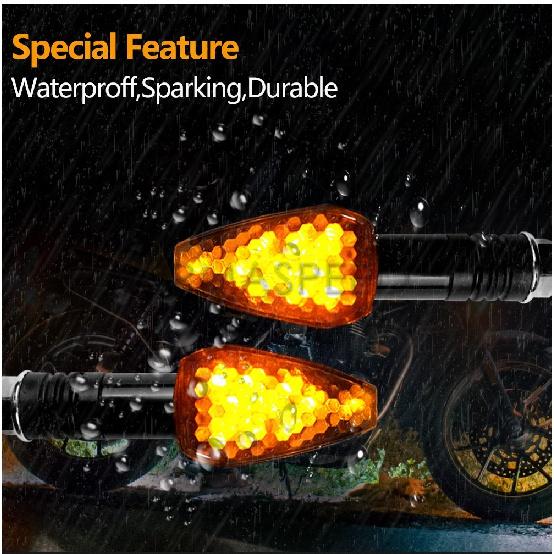 2 шт., дымовые линзы, светодиодный указатель поворота для мотоцикла, универсальный 12 В, индикаторы для мотоцикла, передние и задние поворотники, янтарная лампа
