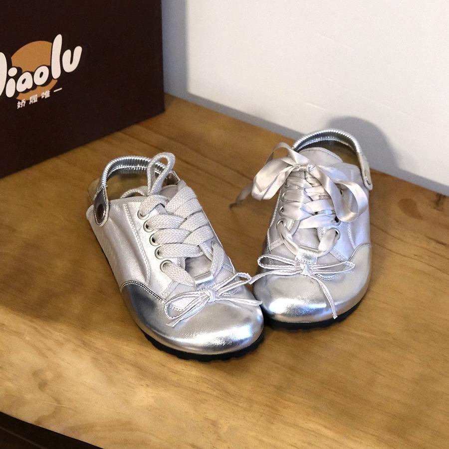 UglyCute Туфли на плоской подошве с круглым носком и бантом Модные легкие удобные нескользящие дышащие износостойкие женские сандалии