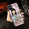 Чехол с персонажем T-tokidoki для iPhone 16 15 14 13 12 11 Pro Max X XS MAX Plus, полупрозрачный черный