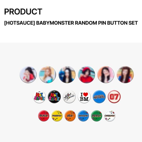 BABYMONSTER HOTSAUCE Набор случайных значков