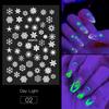 Halloween Party Luminous Adhesive Nail Sticker Halloween Nail Sticker