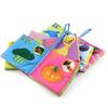 Baby Cloth Book Early Education Cognitive Toys Chinese And English 2-In-1 Palm Book 4 Pages 8 Sides Baby Cloth Book With Sound Paper Bag