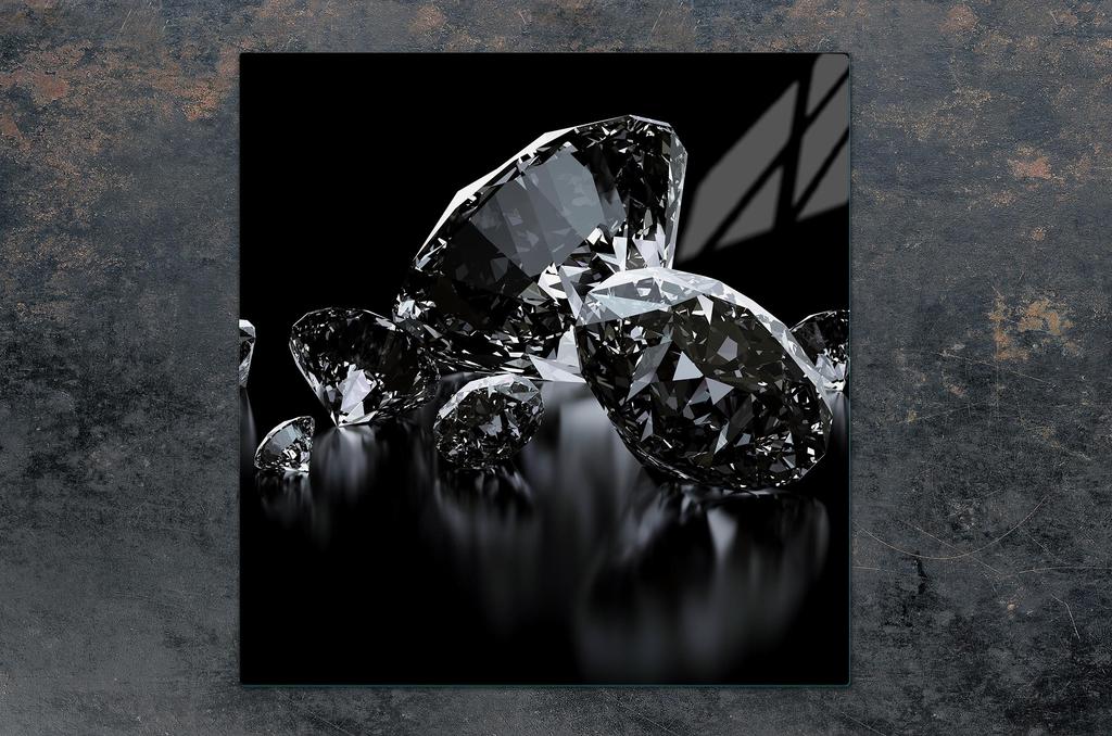 Glass protective plate for the stove 50x52 Diamond