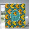 Little Yellow Duck Cute Animal Shower Curtain Waterproof Polyester Fabric Paint Bath Curtain Home Bathroom Decor Curtain Hook