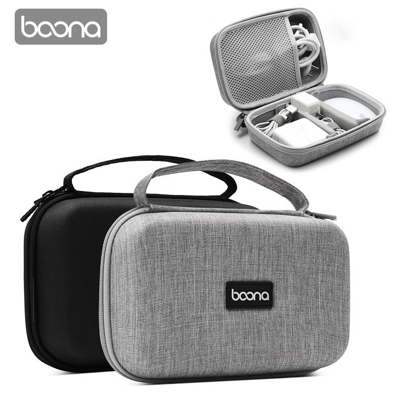 Boona Laptop Accessories Power Supply Adaptor Case Travel Electronic Gadgets Bag for Macbook Air Pro Apple