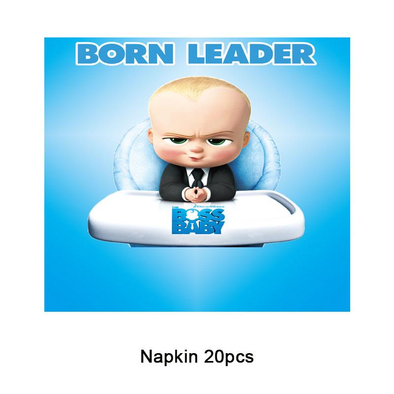 Bossed Baby Theme Birthday Party Decoration Newborn 1St Tableware Set Plate Cup Balloons For Kids Baby Shower Party Faovrs Gifts