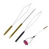 Fly Tying Tool Bobbin Threader with Half Hitch Brass Handle Thread Threading Brass Bodkin Fly Fishing Tools