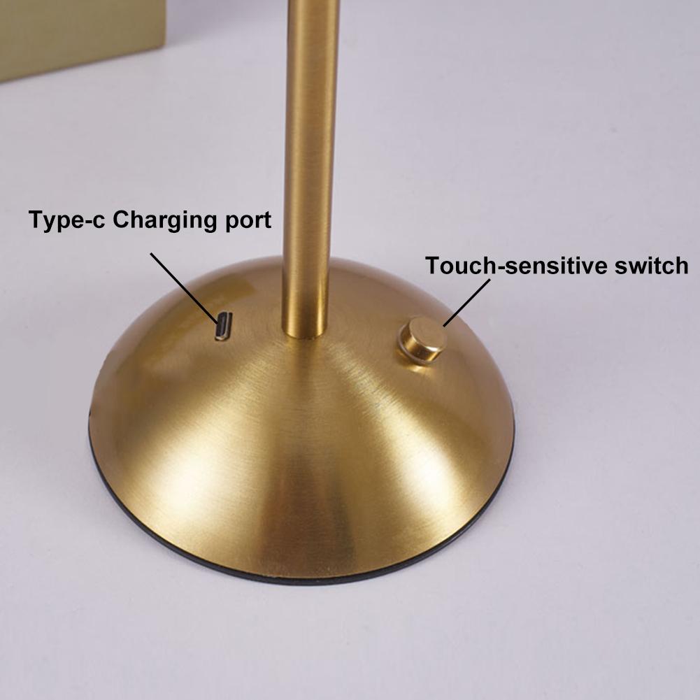 Cordless LED Table Lamp 3 Color Stepless Dimmable Retro Rattan Touch Lamp Bedside Night Lamp For Indoor/Outdoor Use Home Bedroom