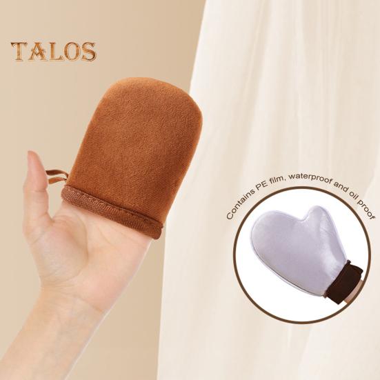 Перчатка-автозагар, двусторонняя перчатка-аппликатор для лосьона для тела, водонепроницаемая, износостойкая, быстросохнущая, флокирующаяся, перчатка для макияжа