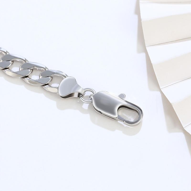 Men' Silver Bracelet DIAMONDED 925 SILVER Bracelet 6mm/19cm