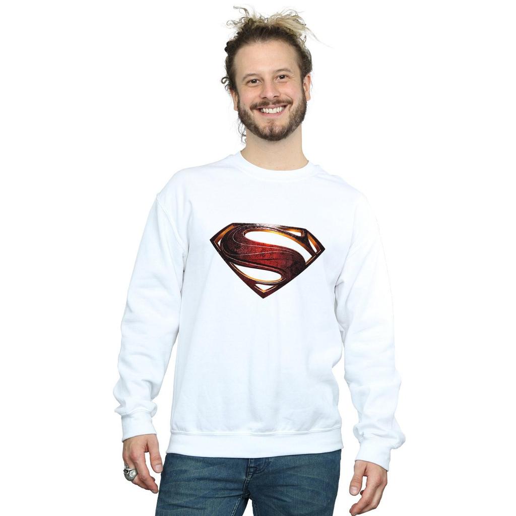 DC Comics Mens Justice League Movie Superman Emblem Sweatshirt
