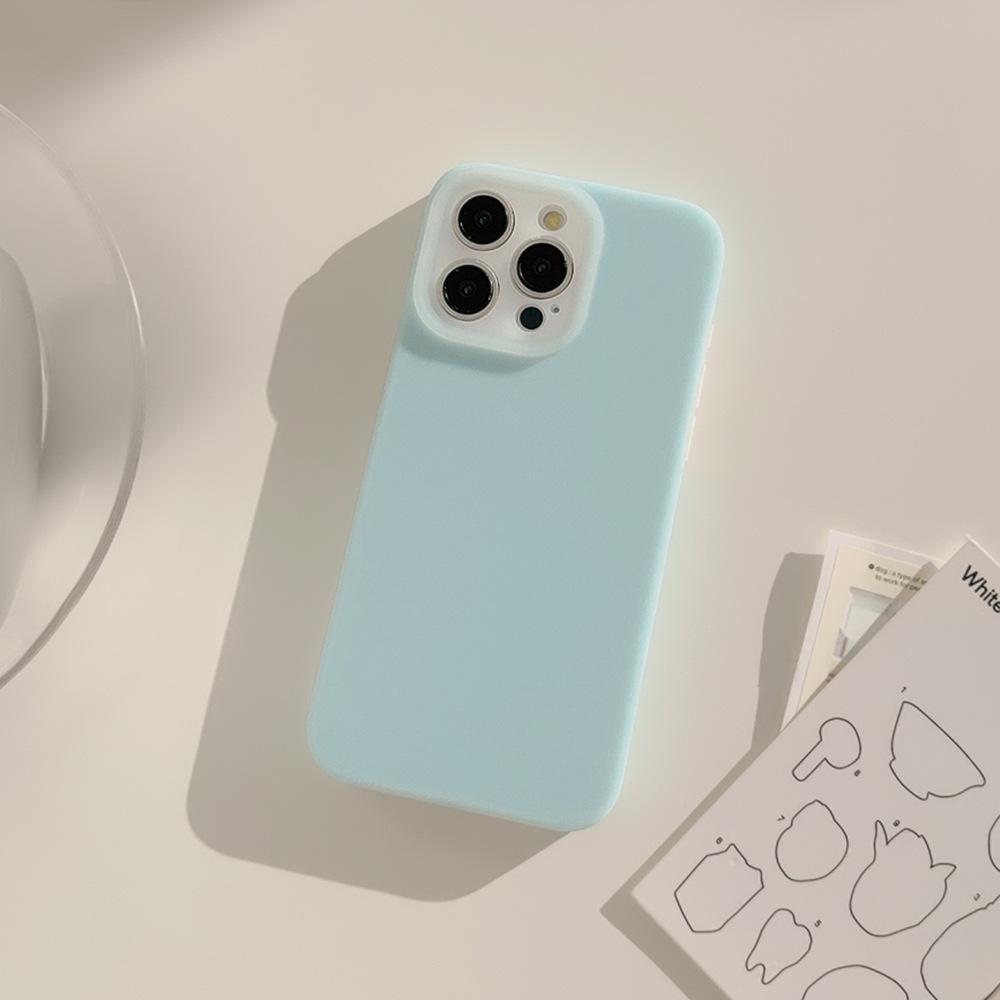 Жидкий Желейный 16 Подходит для Чехла iPhone iPhone 15 Защита от Падений 14promax Однотонный Простой 12 Всесторонний 13