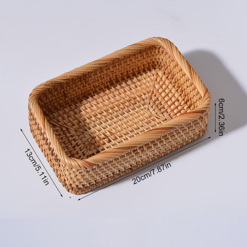 Плетеная из ротанга многоцелевая корзина для хранения, реквизит для фотосъемки, органайзер, аксессуары для разных мелочей своими руками