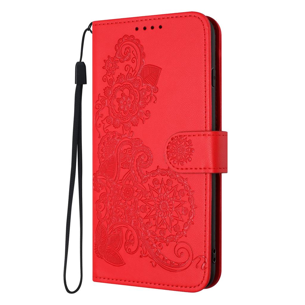 Knurling Vine Flowers PU Leather Wallet Card Bag Phone Case for Oppo A36,A53,A72,A54,F19,Reno6 Lite,Realme 9i,Realme 10,Realme C55...