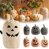 Pumpkin Halloween Decoration Hand-Carved Classic Jack Lantern Fall Decor Farmhouse Table Porch Indoor Ornament