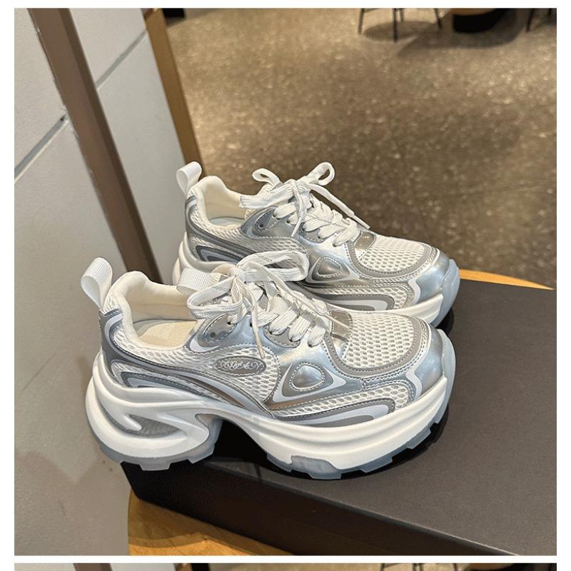 Модные женские роскошные массивные кроссовки с сеткой, дышащие, с увеличенным внутренним слоем, спортивные, беговые, повседневные, женские, для фитнеса, вулканизированные туфли