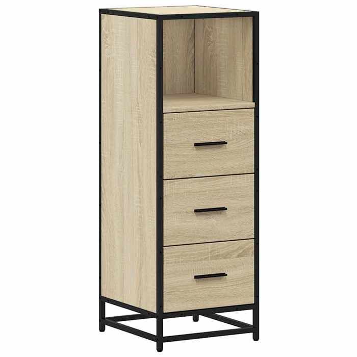 VidaXL Armoire de salle de bain chêne sonoma 35x37,5x100 cm, armoire de rangement de salle de bain, placard de salle de 849250