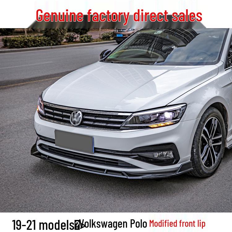 Передний сплиттер губы для Volkswagen Polo, Угловые защитные накладки на бампер, Передний спойлер против царапин для моделей 2019 года