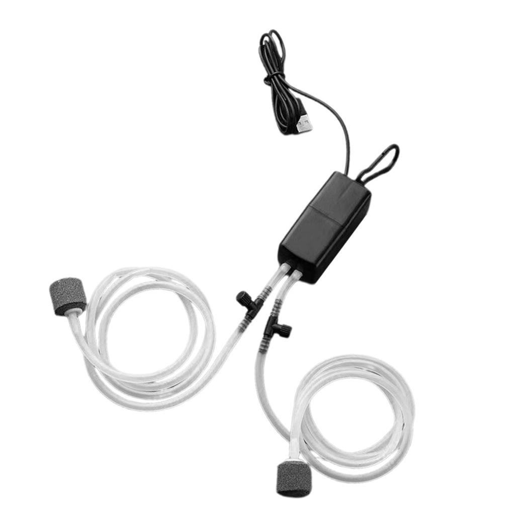 USB Рыбная Кислородный Насос Портативный Бесшумный Двойной Выход Кислород для Рыбалки Насос для Домашнего Аквариума