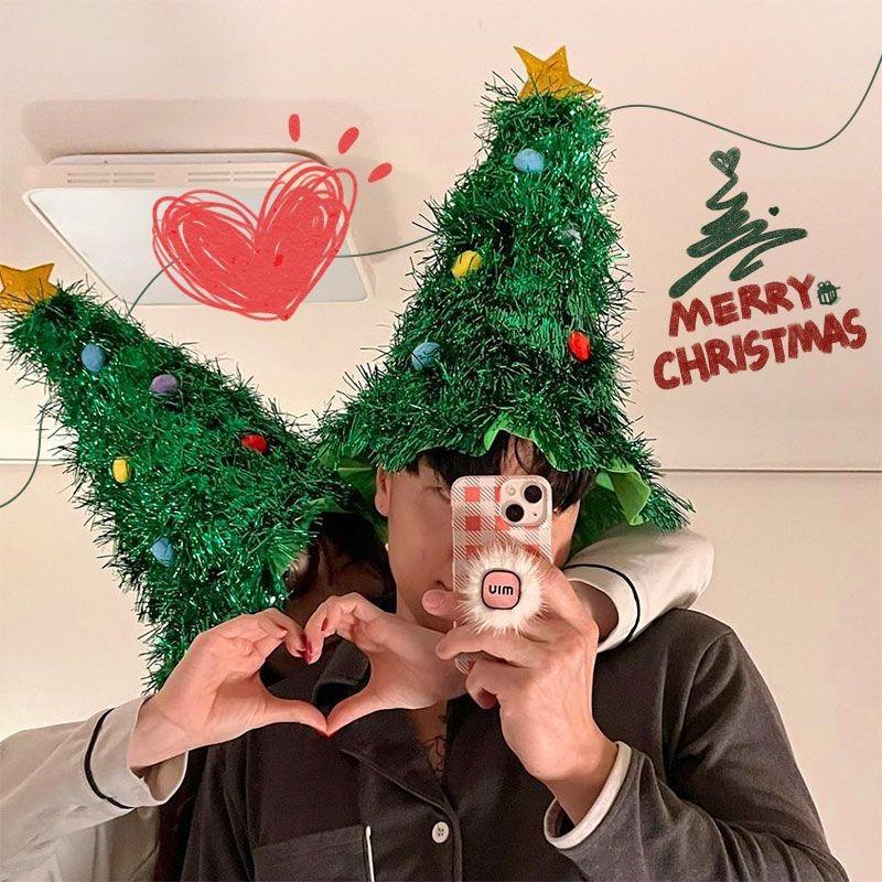 Christmas hat Christmas decoration hat small Christmas tree shooting arrangement props children adult headgear headband ornament