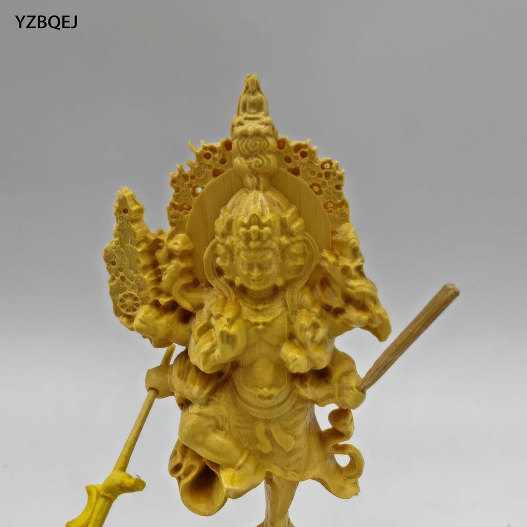 Миниатюрная статуэтка Будды Усусамы общей высотой Эзотерический буддизм божества-хранителя деревянная резная статуэтка Будды Мио-о самшит, 7,2 см -