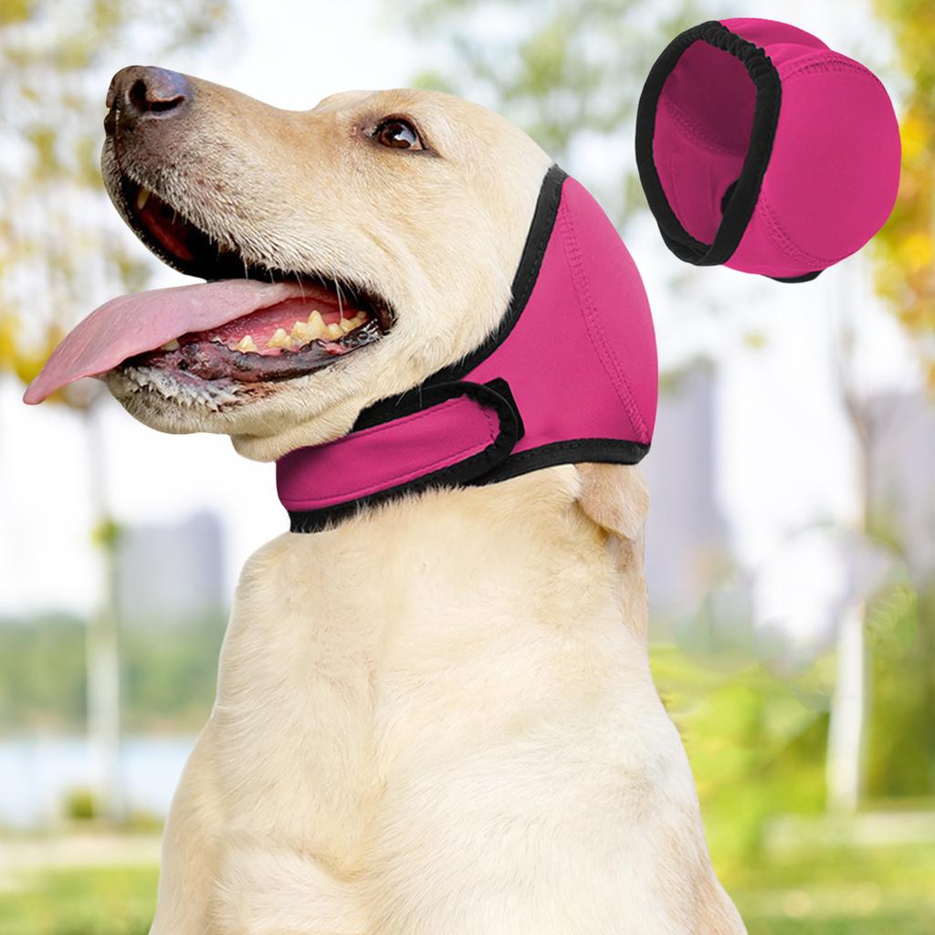 No Shake Ear Wrap Dog Ear Covers for Bathing Drying Swim& Noise Protection
