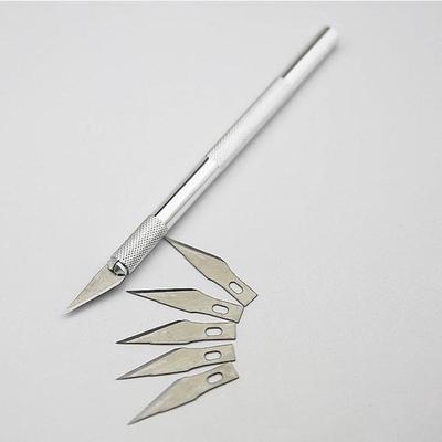 1 * ножи + 6 * лезвий, нескользящий металлический нож-скальпель, набор инструментов, резак, гравировка, ремесленные ножи