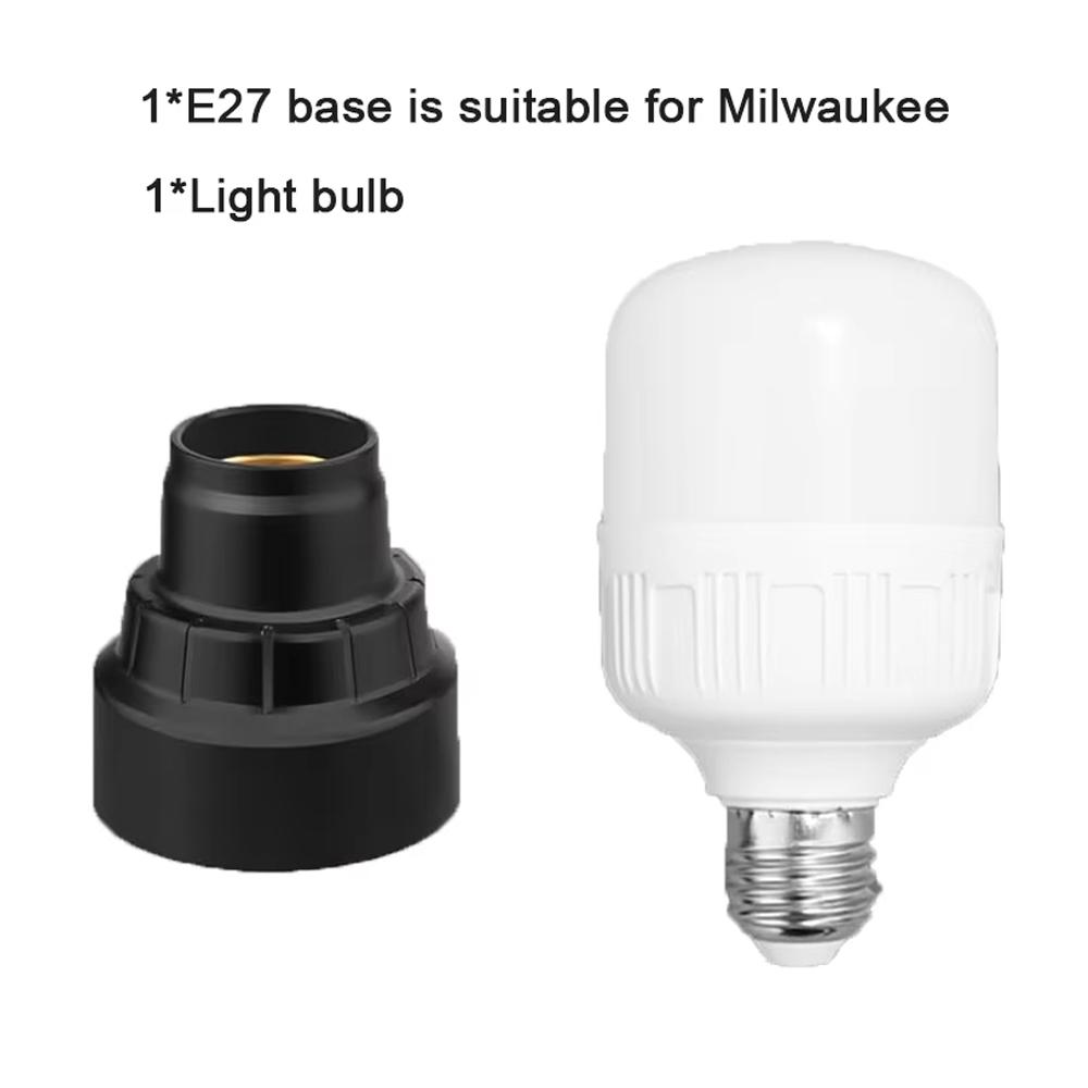 НОВЫЙ Светодиодный фонарь E17 Для аккумулятора Milwaukee 11V Li-ion 11 Вт Рабочий свет 1111 лм Адаптер Аварийный Кемпинг Портативный фонарик