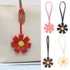 Flower Pendant Multi-Petal Design Faux Leather Bag Charm with Adjustable Strap Handbag Keychain Backpack Accessories