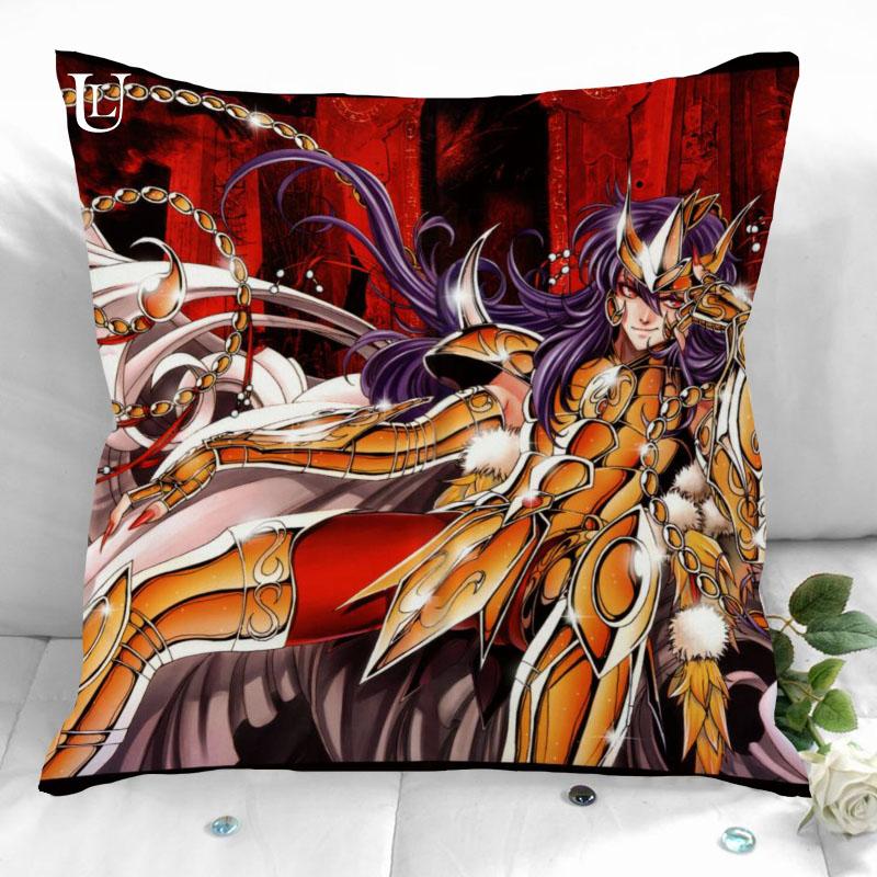 Новые наволочки Saint Seiya на заказ, квадратные наволочки с принтом, декоративные наволочки для дома на молнии 35x35 см, 40x40 см(Одна сторона)