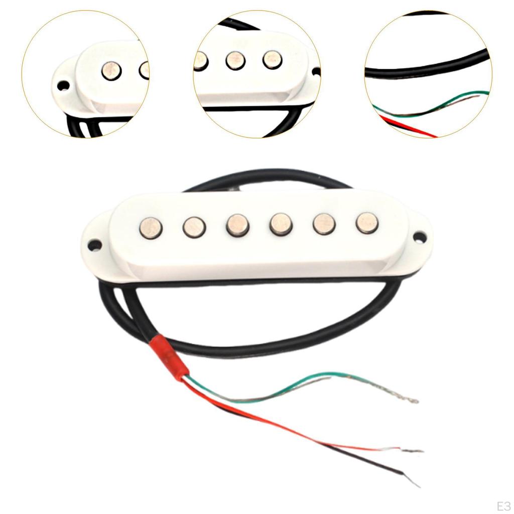 Alnico 5 Electric Guitar Pickups Prewired Noiseless Set for Instrument