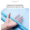 Transparent Nylon Mesh Document & Pencil Bag, A4/A6, Double-Layer Zippered Storage for Students