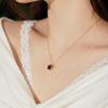 Red Zircon Star Korean S925 Sterling Silver Necklace - Luxury Christmas Clavicle Chain for Women