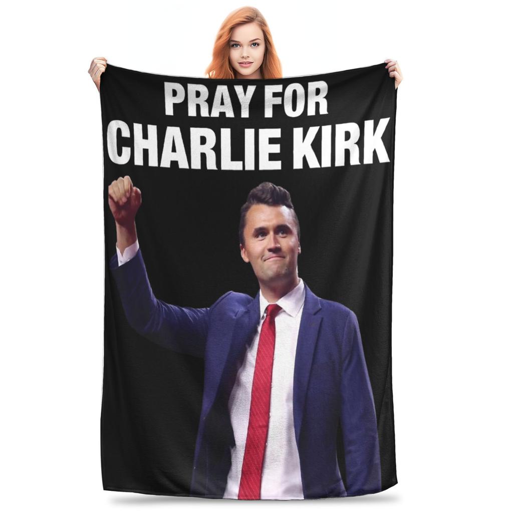 Charlie Kirk 1993 2025 A true Patriot Blanket Multiple Sizes Super Soft Cozy Throw Blankets for Sofa Couch and Bed