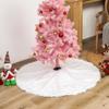 78/120/150cm Christmas Tree Skirt White Plush Xmas Tree Foot Carpet Faux Fur Christmas Tree Base Cover Mat New Year Decoration