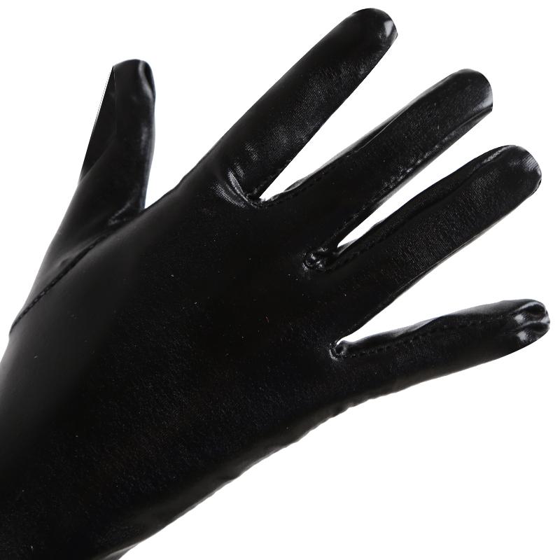 Сексуальные длинные перчатки из лакированной кожи, аксессуары для одежды для косплея, черные плотные кружевные перчатки DS, перчатки для выступлений на пилоне