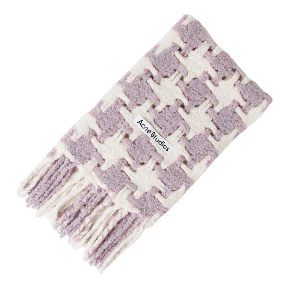 Acne Studios Houndstooth Fringed Scarf Men's CA0153AFF