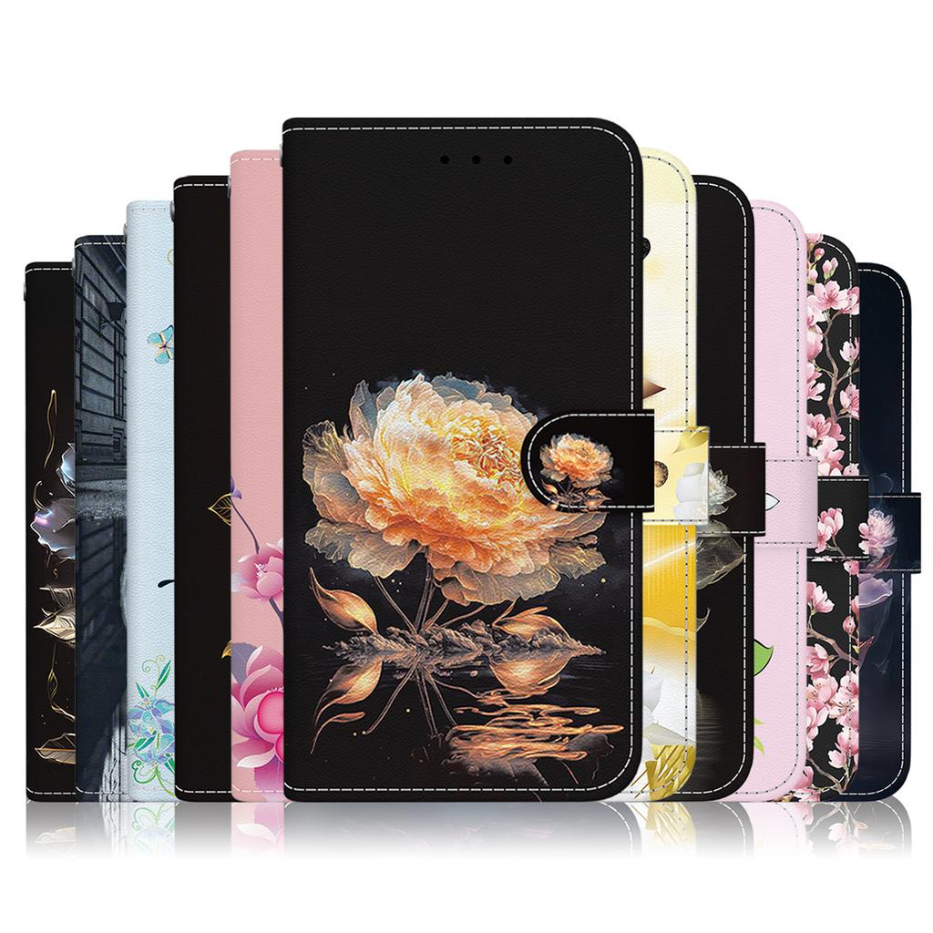 For Nokia Series.XR21,C31,C21 Plus,XR20,5.4,6.2,G42,X30,G300,1.4,3.4,2.2,C12,G60,G11,G20,C21...Fashion Paintings Pattern Flip Wallet PU Leather Case