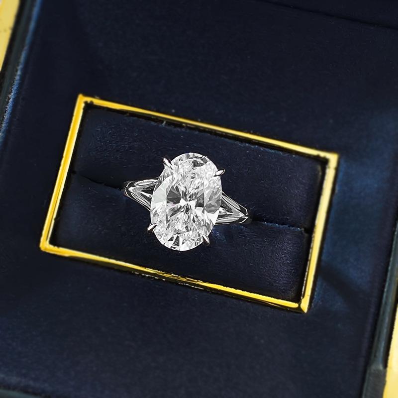 Zhu Zhi Fan Кольцо из стерлингового серебра S925 Овальное яйцо голубя для женщин