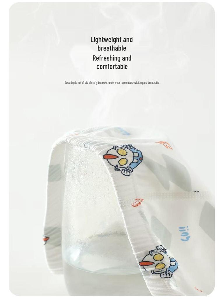 Girls' Antibacterial Cotton Boxer Briefs - Comfortable, A-Grade, No Fluorescent