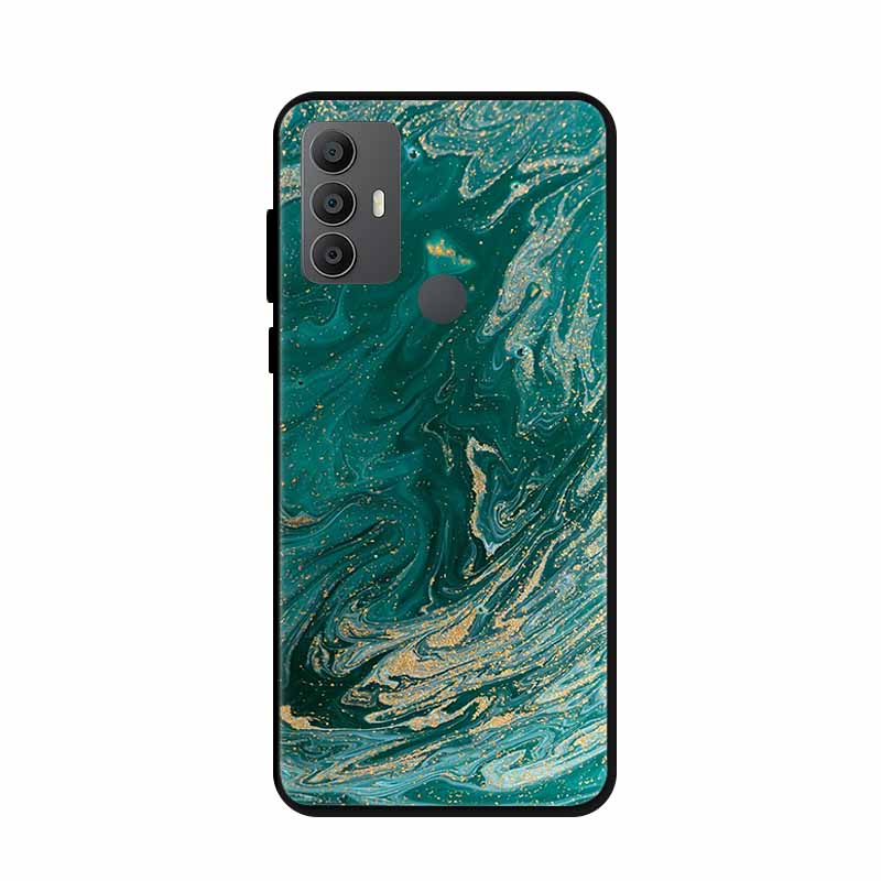 For Alcatel 1V 2021 Case 6002A 6002D 6.52" Marble Silicone TPU Soft Shockproof Phone Case for Alcatel 1V (2021) Covers Coque 1 V