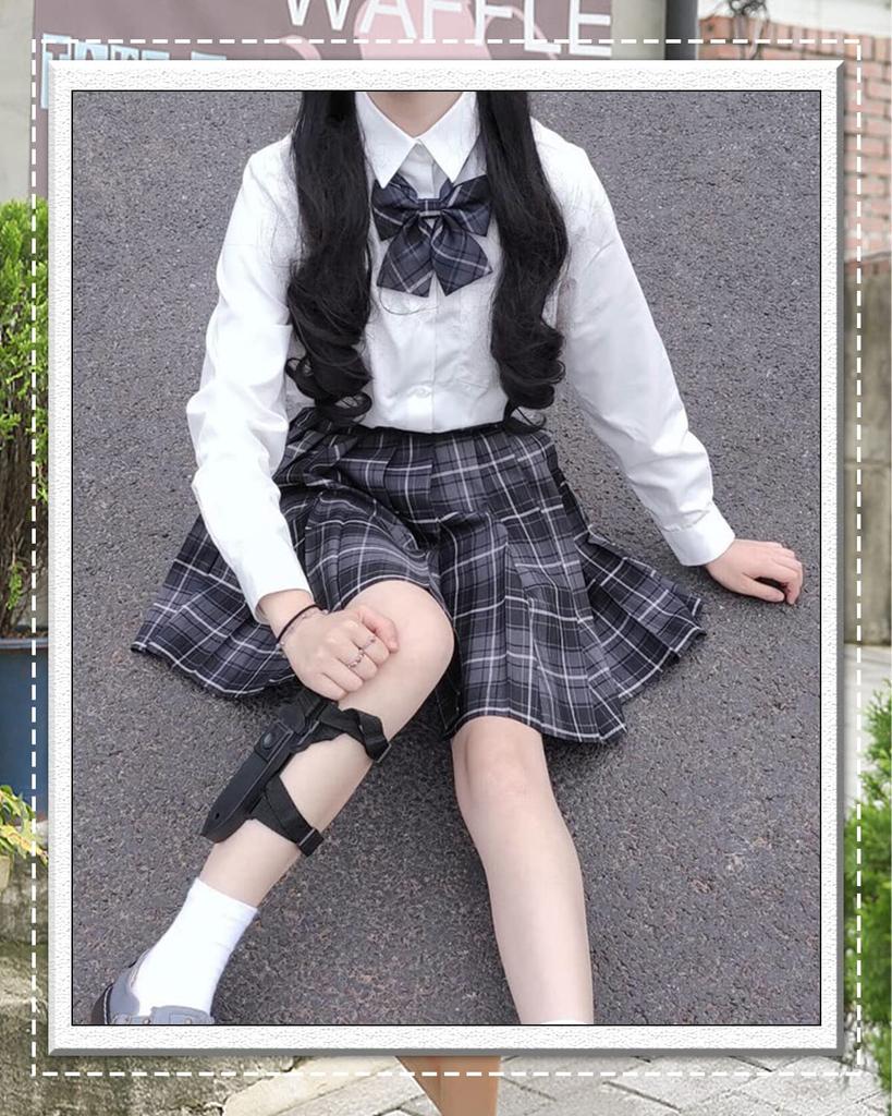 [JIURUN] Комплект униформы – Обычный блейзер, Плиссированная юбка Лолиты, Блузка, Кроссдрессинг, Большой размер, Милый (Набор E, XL)