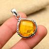 Honey Topaz Gemstone Handmade 925 Solid Sterling Silver Jewelry Pendant For Women