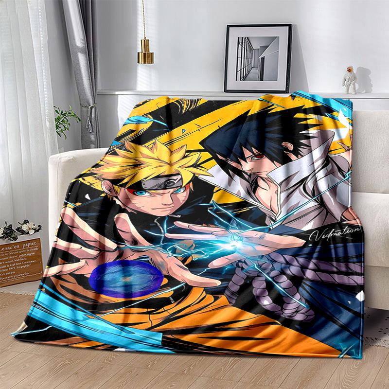 1pc Naruto Vs Sasuke Clash Titans Soft Throw Blanket Flannel All Season Light Weight Living Room/Bedroom Warm Blanket. M7270159