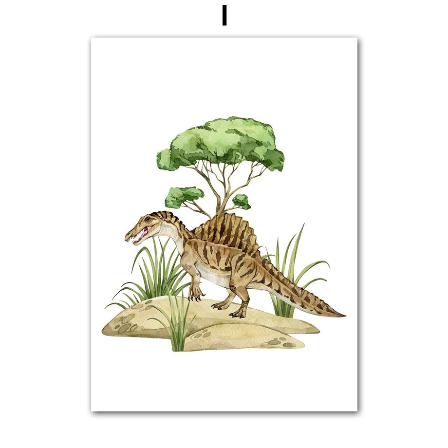 Настенная картина на холсте, детские знания, динозавр, мультфильм, украшение для детской комнаты, постеры и принты, настенные панно для детской спальни