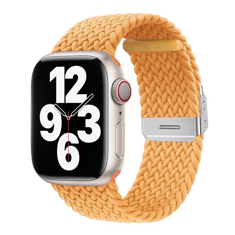 Nylon Fabric Band for Apple Watch Series 8 7 6 SE 5 4 3 38 40mm 42mm 44mm 41MM 45MM 49 Ultra Braided Solo Loop Strap for Iwatch
