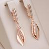 Geometric Twist Zircon Dangle Earrings for Women Wedding Party Jewelry Fashion Accessories