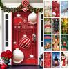 Гобелен для гаражных ворот с 4 застежками-лентами в рождественском стиле с рисунком снеговика из мультфильма, создающий праздничную атмосферу для новогодней вечеринки, украшение для подвешивания