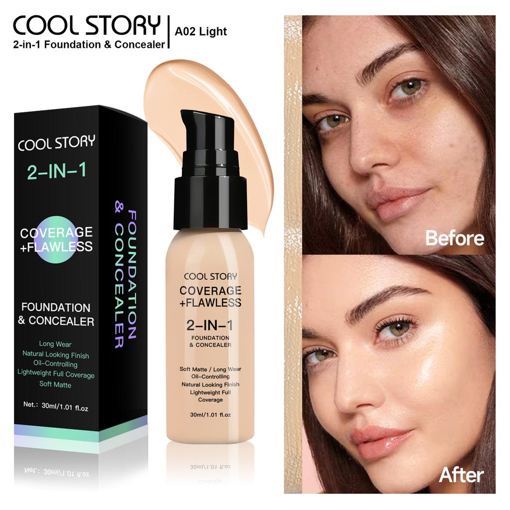 Жидкая тональная основа с полным покрытием, с контролем жирности, быстросохнущая, стойкая, не смываемая и цветостойкая основа