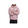 Adidas Logo Print Zip-Up Hooded Down Jacket Unisex Outerwear Purple HZ2596